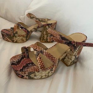 Urban Outfitters Snakeskin platform sandals
